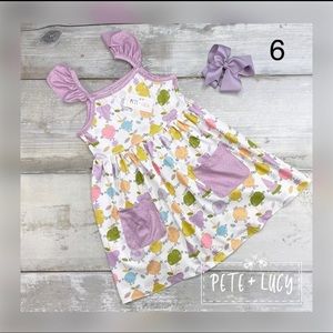 FUNNY FRUITS Short Sleeve Dress for girls sized 6/6X.